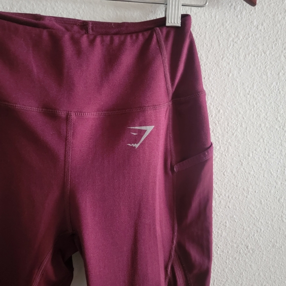 Gymshark Burgandy Leggings Small - Picture 3 of 6